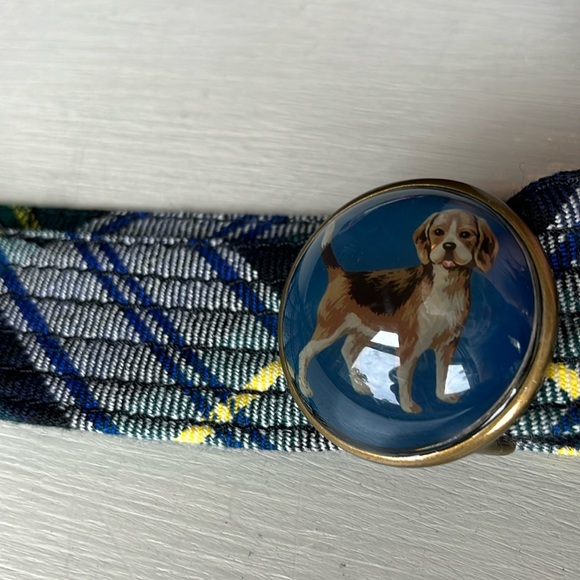J.Crew Vintage Plaid Belt Bundle, Dalmatian and Beagle Buckles EUC size S/M* - Picture 2 of 10